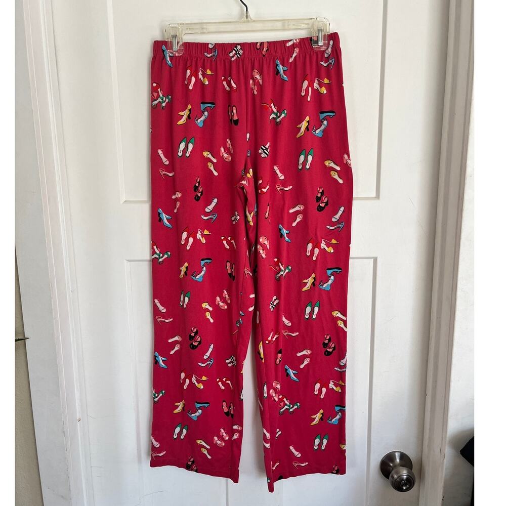 Kate Spade Pink Pajama Pants Shoe Print Small